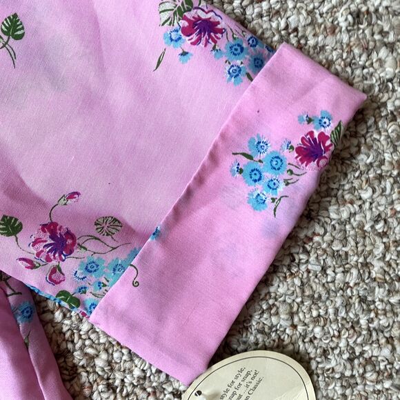 NWT Vintage Models Coat Nightgown Size 8 M Pink Floral Snap Granny House Coat - Picture 4 of 12
